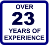 OVER 23 YEARS OF EXPERIENCE